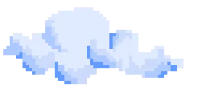Illustration de nuage en pixel art